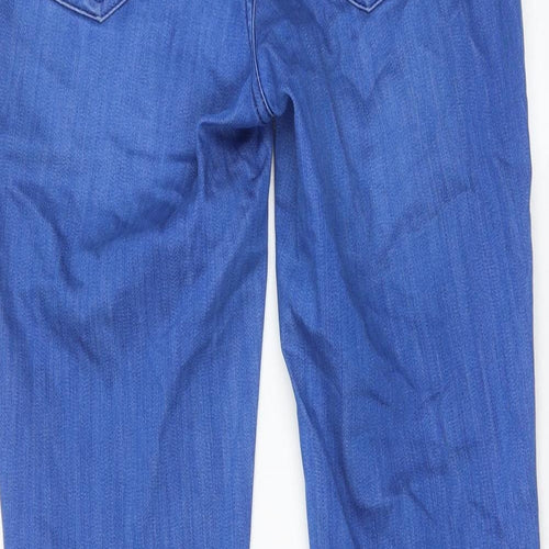 White Stuff Womens Blue Cotton Skinny Jeans Size 10 Regular Zip