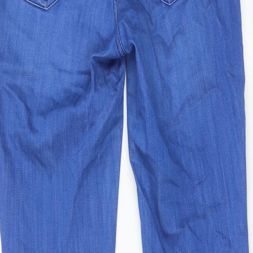 White Stuff Womens Blue Cotton Skinny Jeans Size 10 Regular Zip