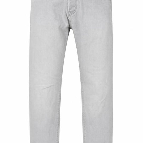 H&M Mens Grey Cotton Straight Jeans Size 32 in L32 in Regular Button
