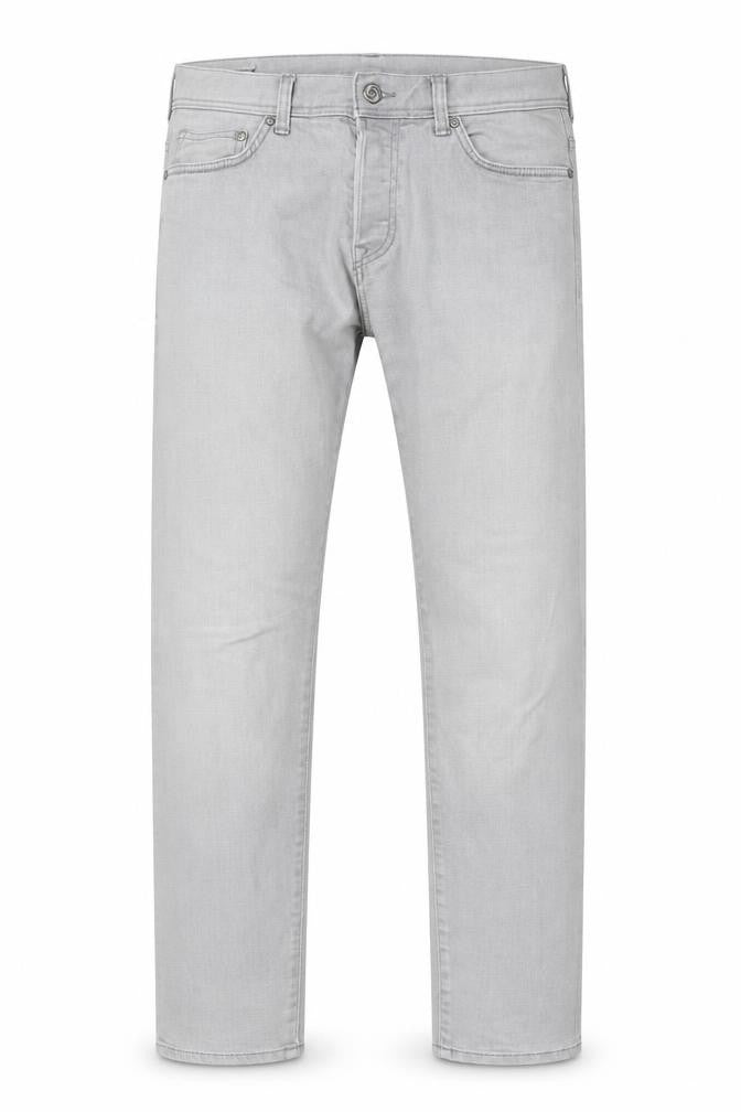 H&M Mens Grey Cotton Straight Jeans Size 32 in L32 in Regular Button