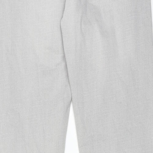 H&M Mens Grey Cotton Straight Jeans Size 32 in L32 in Regular Button