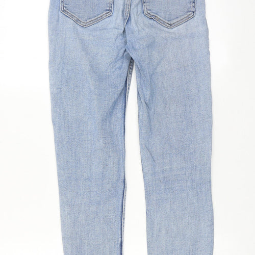 Zara Womens Blue Cotton Skinny Jeans Size 8 Regular Zip