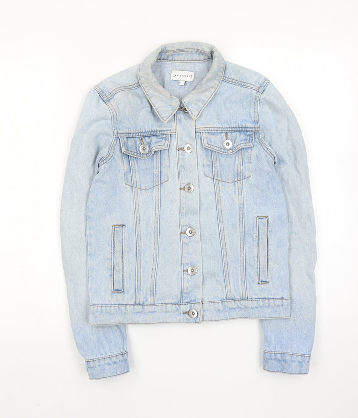 Warehouse Womens Blue Jacket Size 6 Button