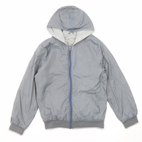 Urban 65 Outlaws Boys Grey Bomber Jacket Jacket Size 11-12 Years Zip