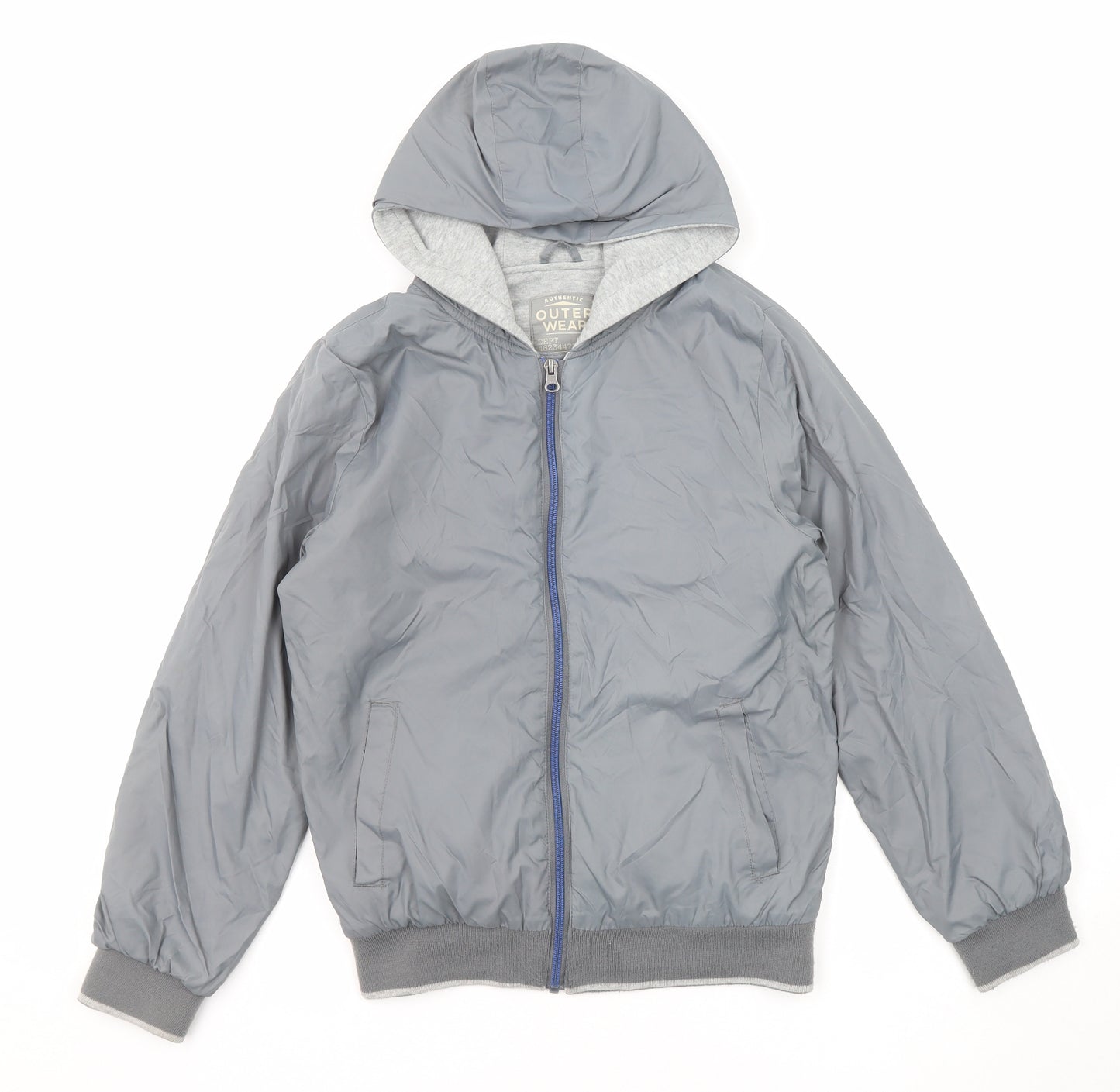 Urban 65 Outlaws Boys Grey Bomber Jacket Jacket Size 11-12 Years Zip