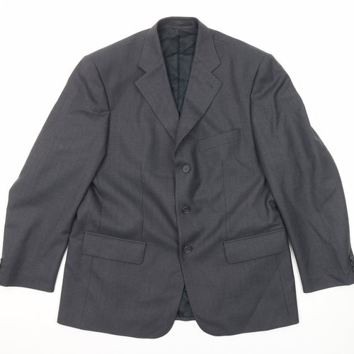 James Barry Mens Grey Wool Jacket Suit Jacket Size 42 Regular