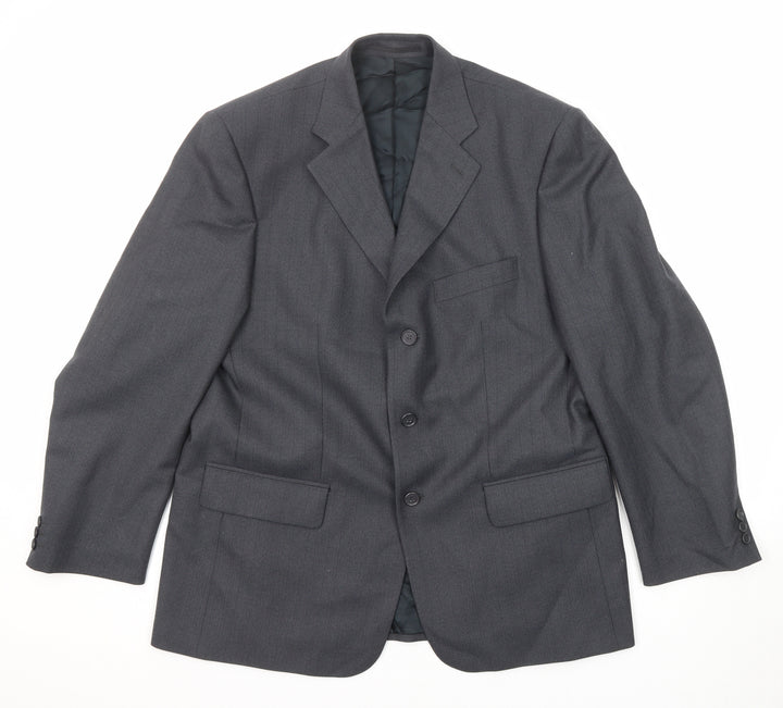 James Barry Mens Grey Wool Jacket Suit Jacket Size 42 Regular