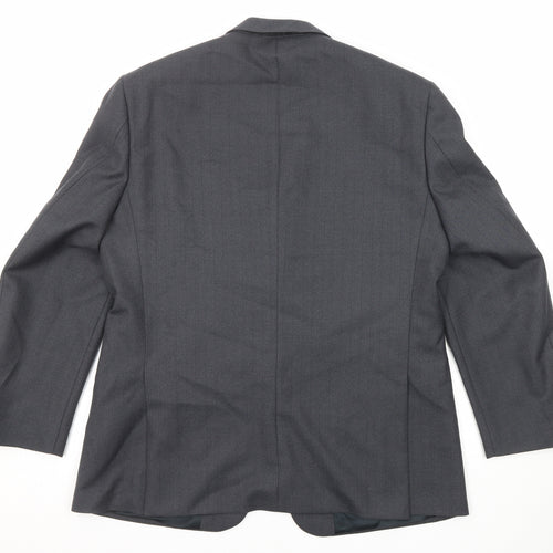James Barry Mens Grey Wool Jacket Suit Jacket Size 42 Regular