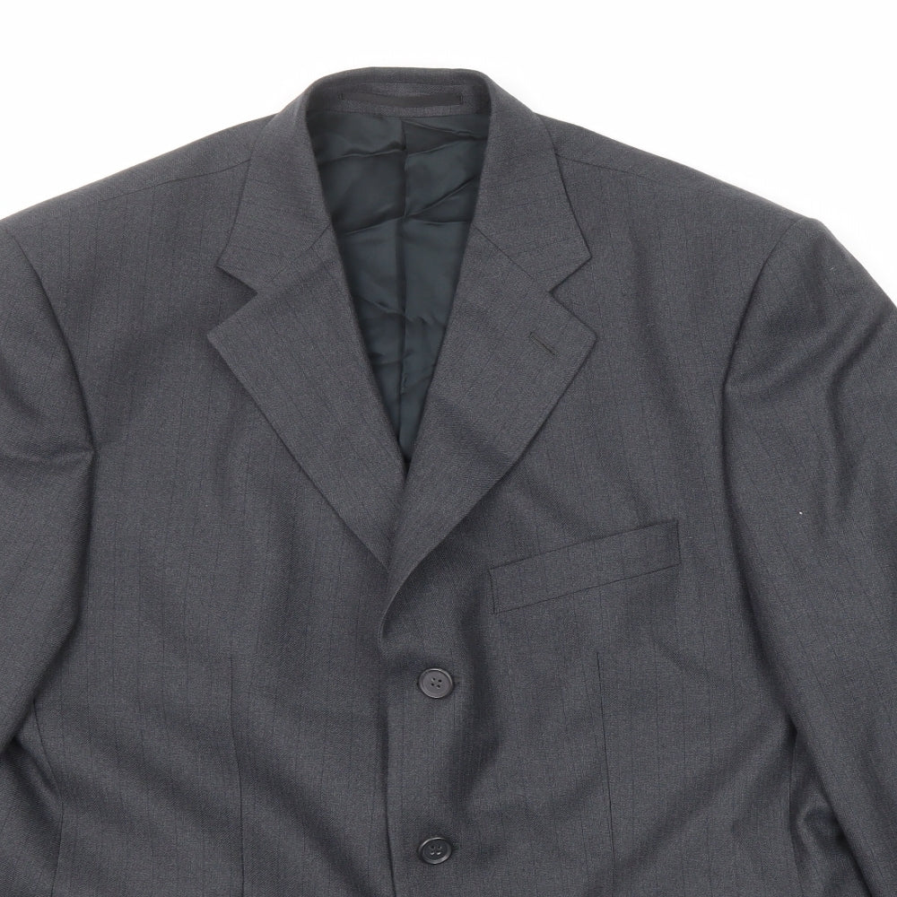 James Barry Mens Grey Wool Jacket Suit Jacket Size 42 Regular