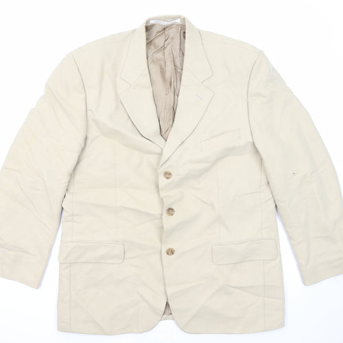 Marks and Spencer Mens Ivory Modal Jacket Suit Jacket Size 42 Regular