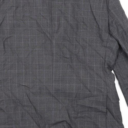 Hackett Mens Grey Check Wool Jacket Suit Jacket Size 40 Regular