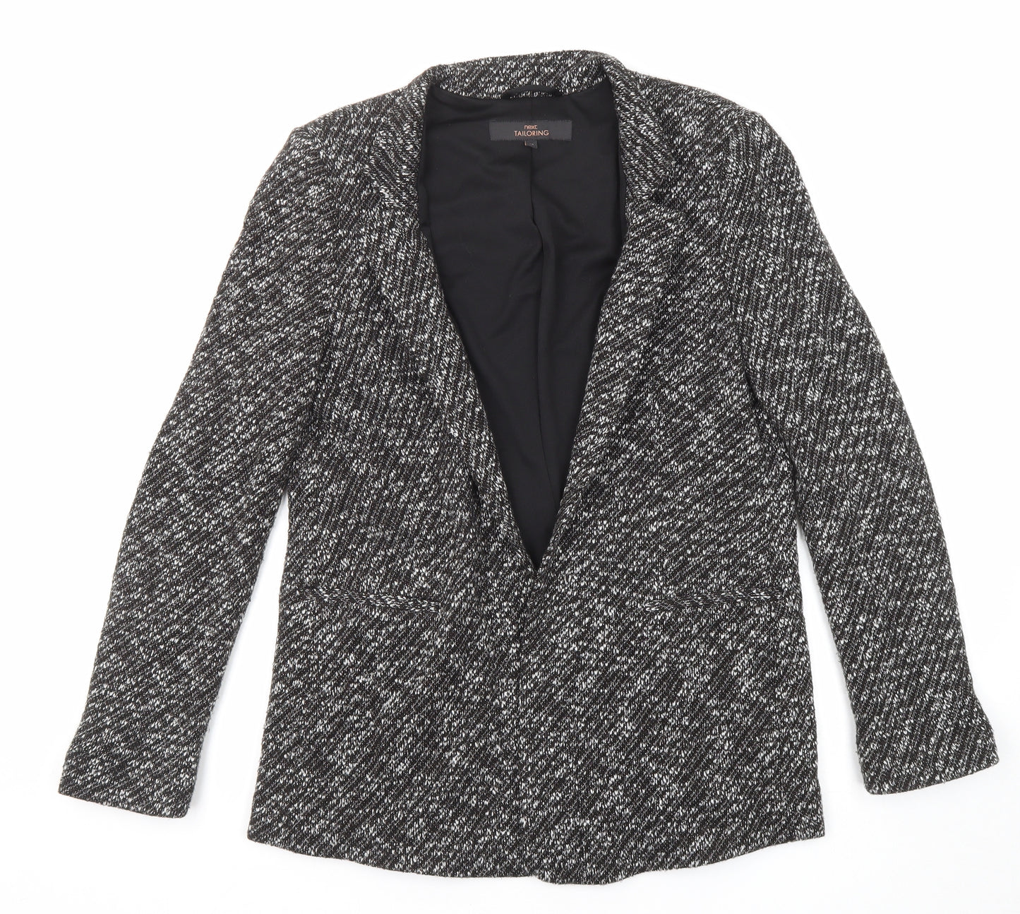 NEXT Womens Black Geometric Jacket Size 10