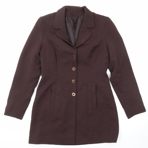 Debenhams Womens Brown Polyester Jacket Suit Jacket Size 10