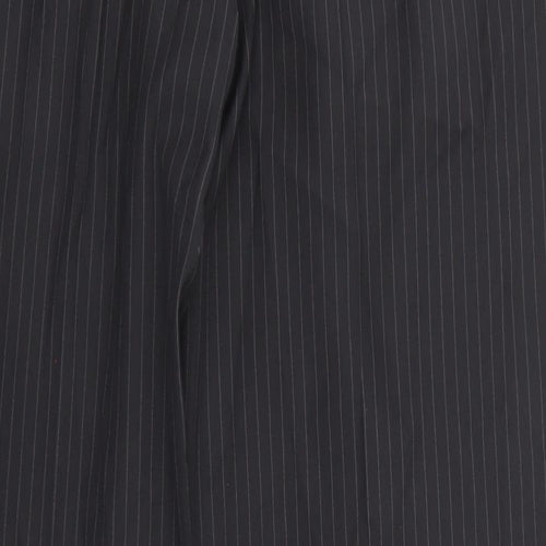 Burton Mens Black Striped Polyester Dress Pants Trousers Size 32 in Regular Zip