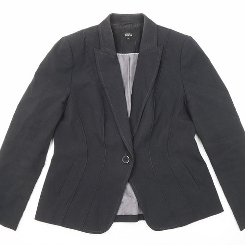 Marks and Spencer Womens Grey Polyester Jacket Blazer Size 14