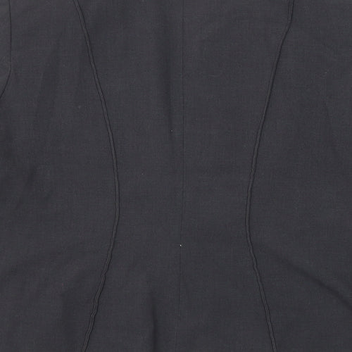 Marks and Spencer Womens Grey Polyester Jacket Blazer Size 14