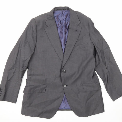 Marks and Spencer Mens Grey Polyester Jacket Suit Jacket Size 44 Regular