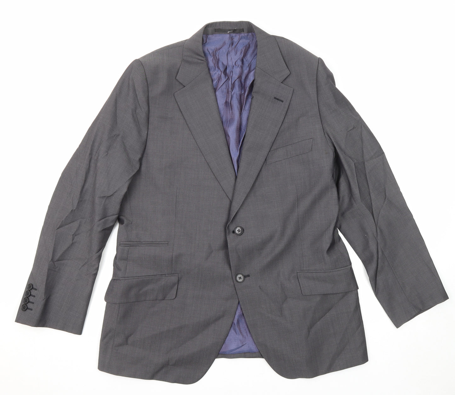 Marks and Spencer Mens Grey Polyester Jacket Suit Jacket Size 44 Regular