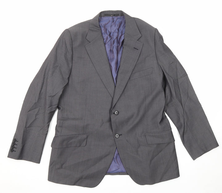Marks and Spencer Mens Grey Polyester Jacket Suit Jacket Size 44 Regular