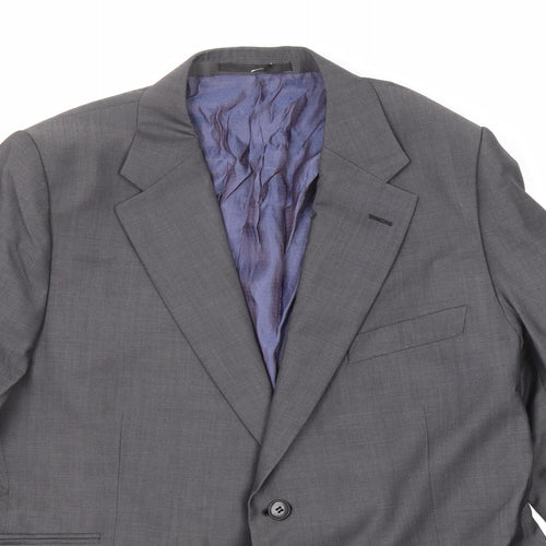 Marks and Spencer Mens Grey Polyester Jacket Suit Jacket Size 44 Regular