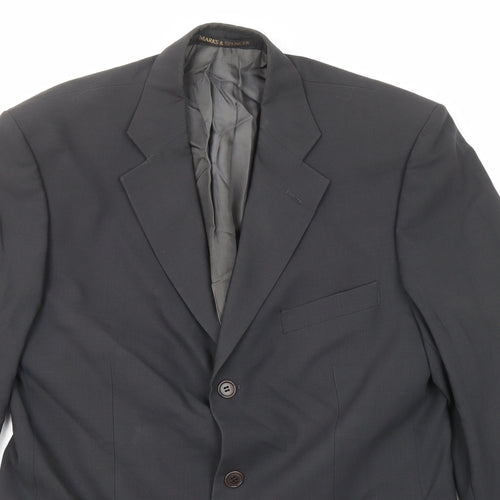 Marks and Spencer Mens Grey Wool Jacket Suit Jacket Size 40 Regular