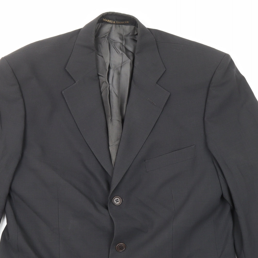 Marks and Spencer Mens Grey Wool Jacket Suit Jacket Size 40 Regular