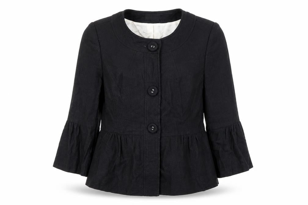 Principles Womens Black Jacket Size 14 Button