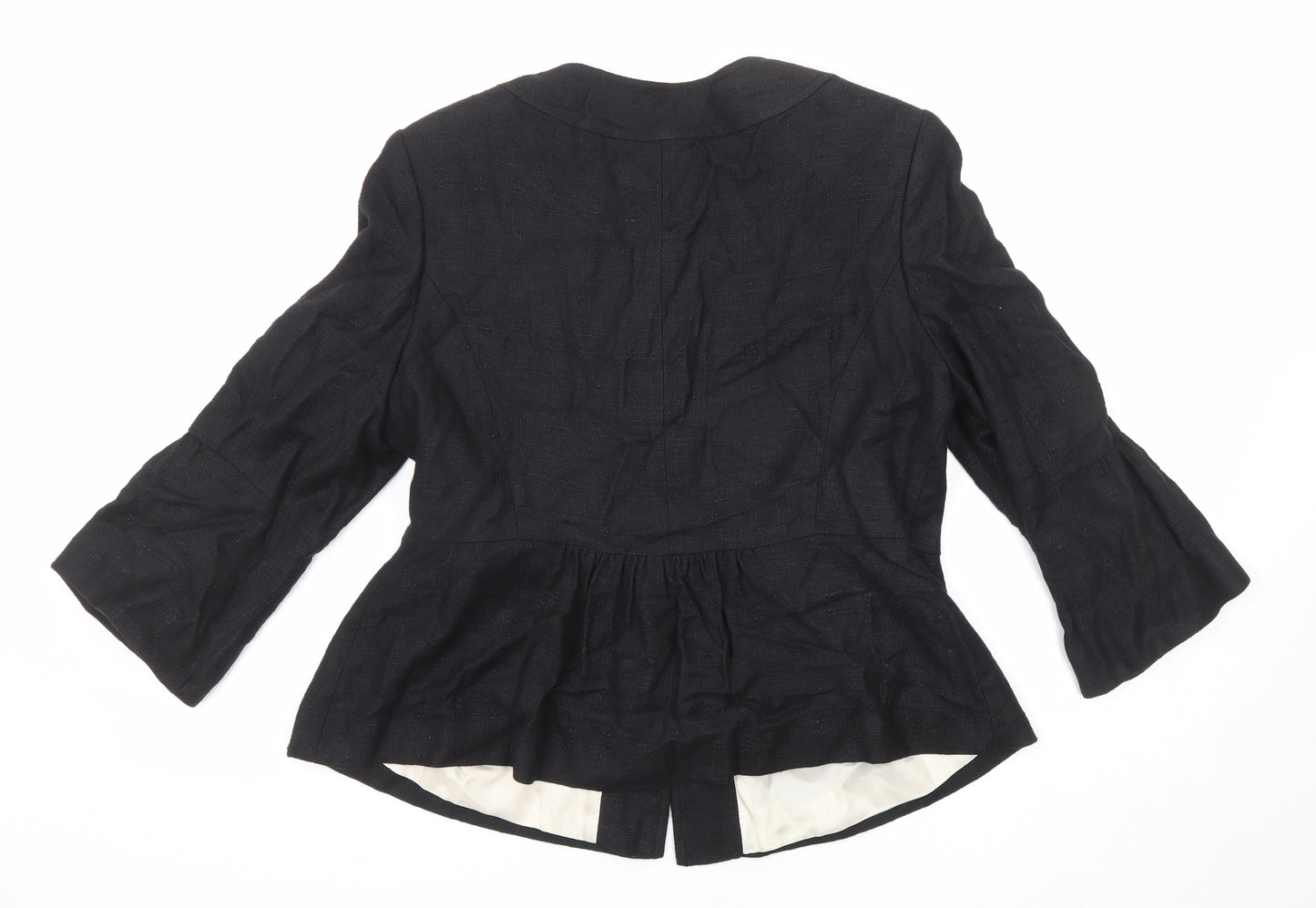 Principles Womens Black Jacket Size 14 Button