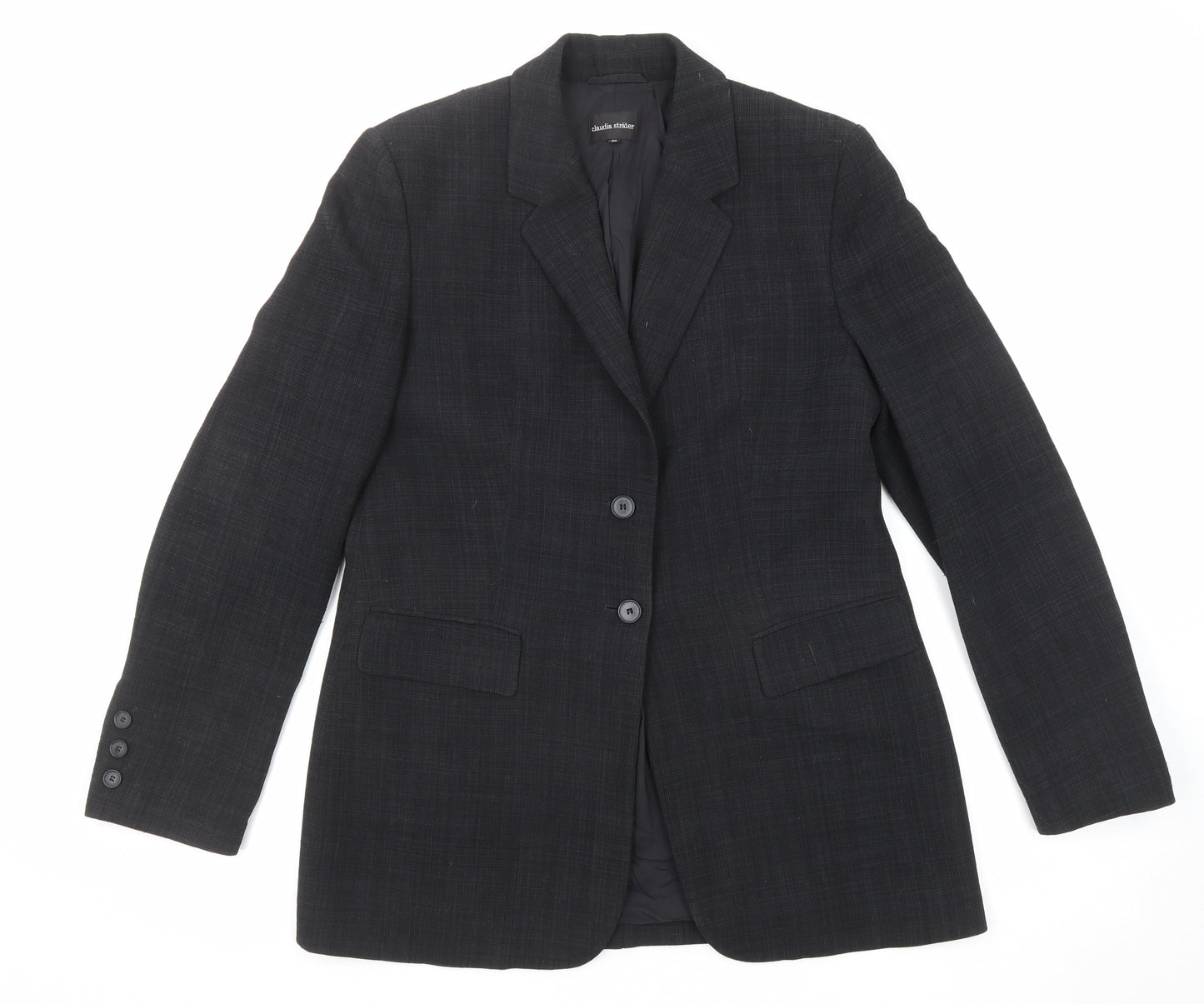 Claudia Strater Womens Black Polyester Jacket Suit Jacket Size 10