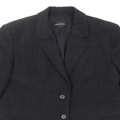 Claudia Strater Womens Black Polyester Jacket Suit Jacket Size 10