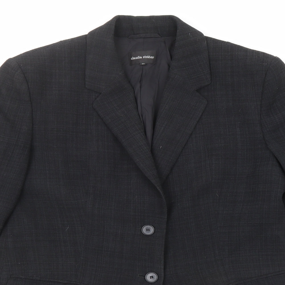 Claudia Strater Womens Black Polyester Jacket Suit Jacket Size 10