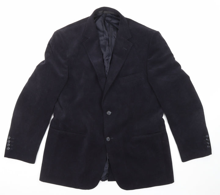 Marks and Spencer Mens Blue Polyester Jacket Suit Jacket Size 40 Regular