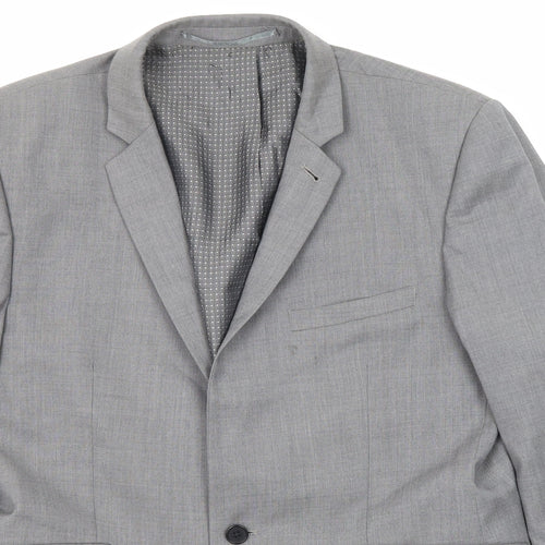 NEXT Mens Grey Wool Jacket Blazer Size 40 Regular