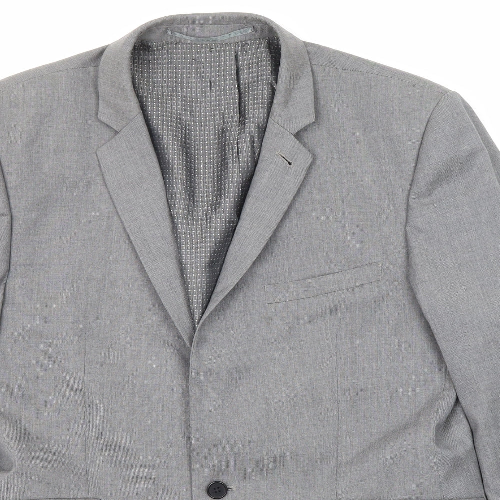 NEXT Mens Grey Wool Jacket Blazer Size 40 Regular
