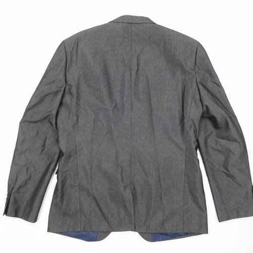 NEXT Mens Grey Polyester Jacket Suit Jacket Size 42 Regular