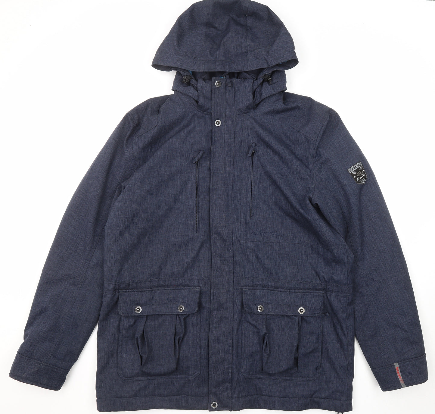 Exxtasy Mens Blue Windbreaker Jacket Size XL Zip