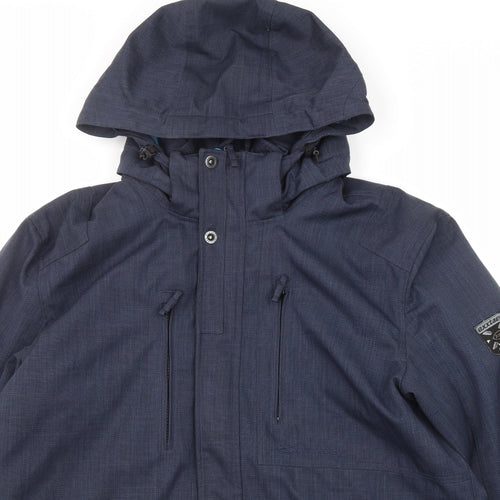 Exxtasy Mens Blue Windbreaker Jacket Size XL Zip