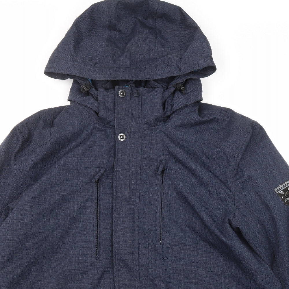Exxtasy Mens Blue Windbreaker Jacket Size XL Zip