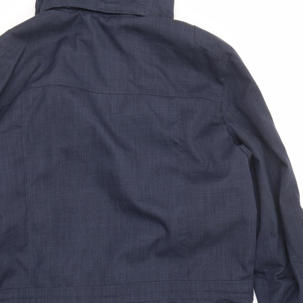 Exxtasy Mens Blue Windbreaker Jacket Size XL Zip