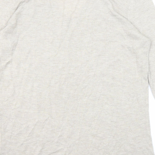 Kley Womens Beige V-Neck Viscose Pullover Jumper Size 12