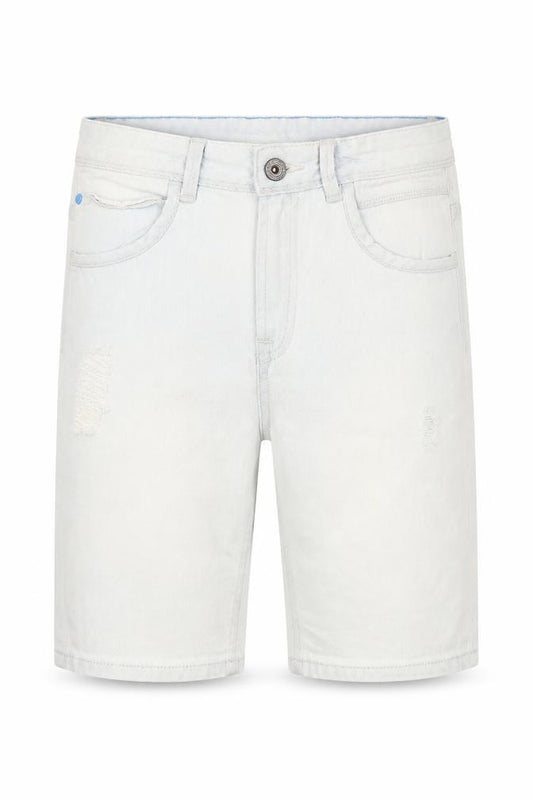 Deluxe Premium Denim Boys Blue Cotton Chino Shorts Size 11 Years Regular Zip
