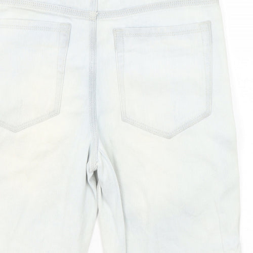 Deluxe Premium Denim Boys Blue Cotton Chino Shorts Size 11 Years Regular Zip