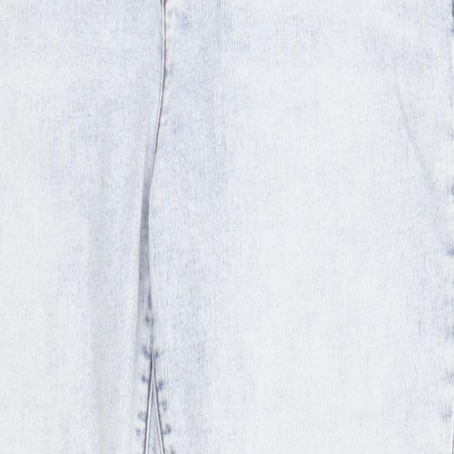 Lands' End Womens Blue Cotton Straight Jeans Size 18 Regular Zip
