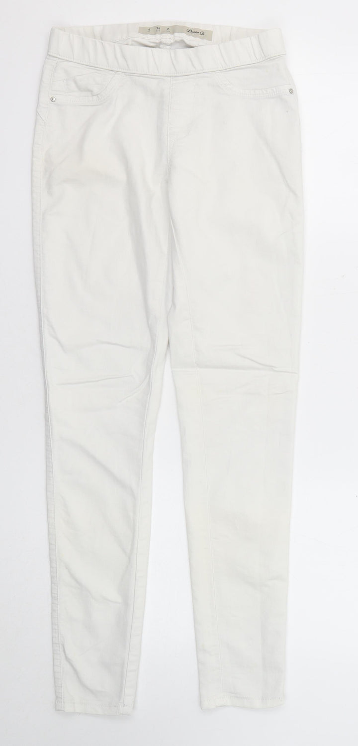 Denim & Co. Womens White Cotton Jegging Jeans Size 6 Regular