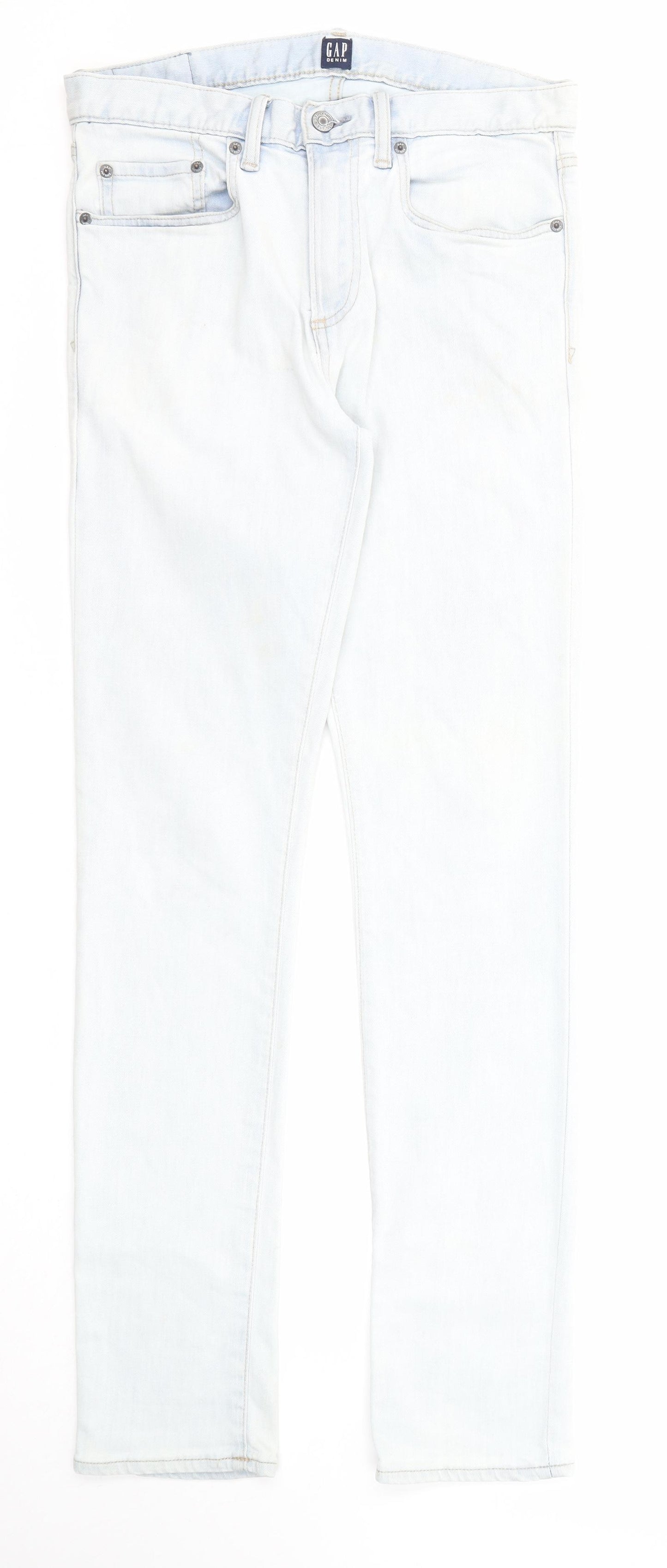 Gap Womens Blue Cotton Skinny Jeans Size 30 in L32 in Regular Zip
