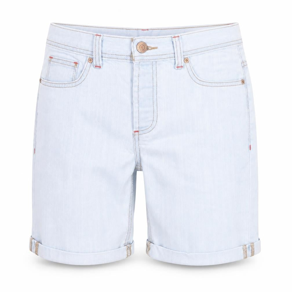 Denim & Co. Womens Blue Cotton Boyfriend Shorts Size 30 in Regular Zip