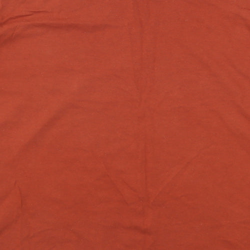 NEXT Womens Brown Cotton Basic T-Shirt Size 14 Round Neck