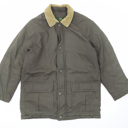 Greenwoods Mens Green Jacket Size S Zip