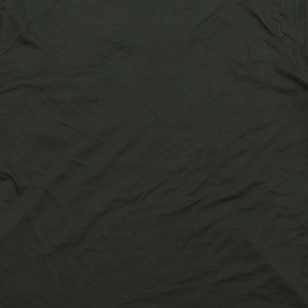 Red Herring Womens Green Viscose Basic T-Shirt Size 14 Round Neck