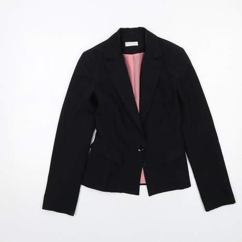 Miss Selfridge Womens Black Polyester Jacket Blazer Size 6